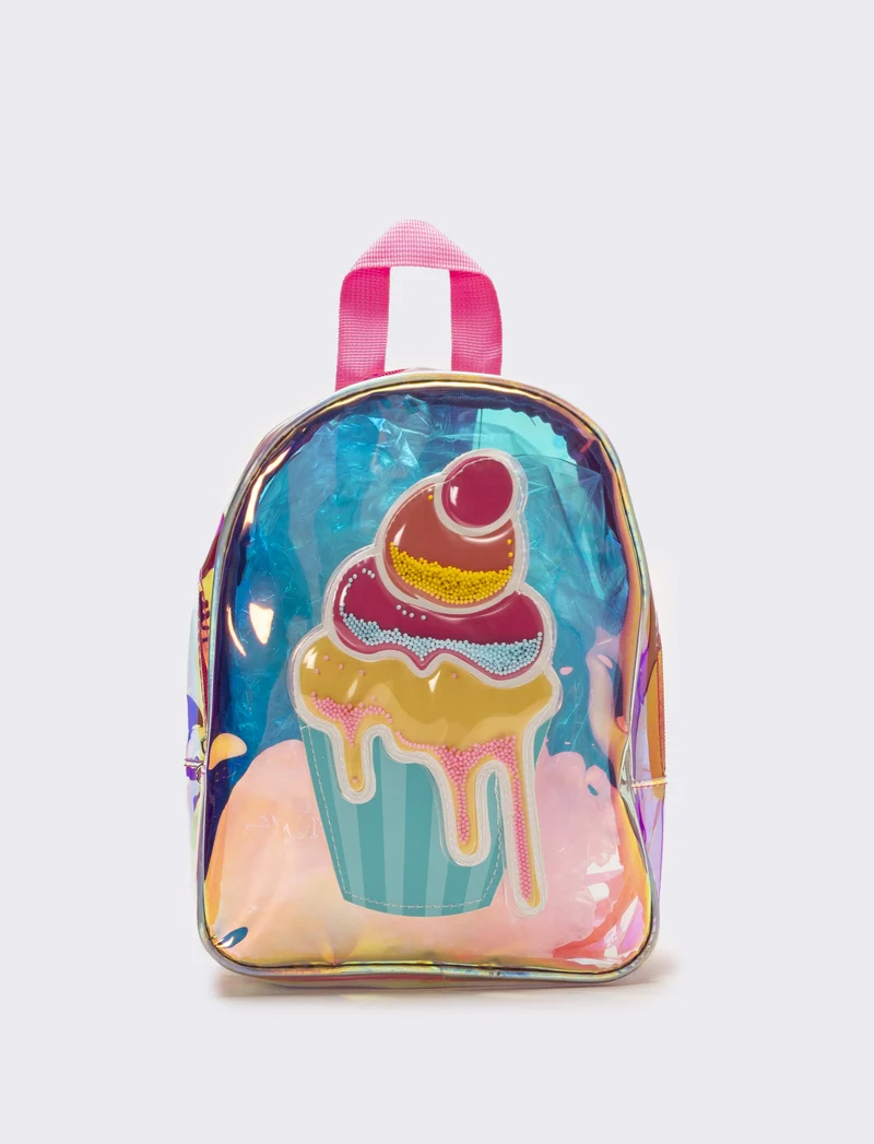 Zainetto bambina ice-cream e cupcake - Trasparente
