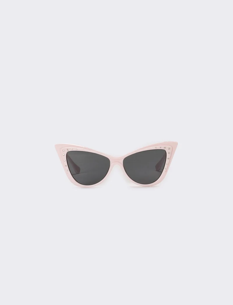 Occhiali bambina gatta con strass - Rosa