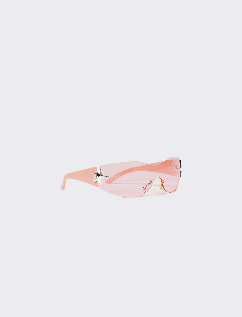 Occhiali bambina mascherina con stelle - Rosa