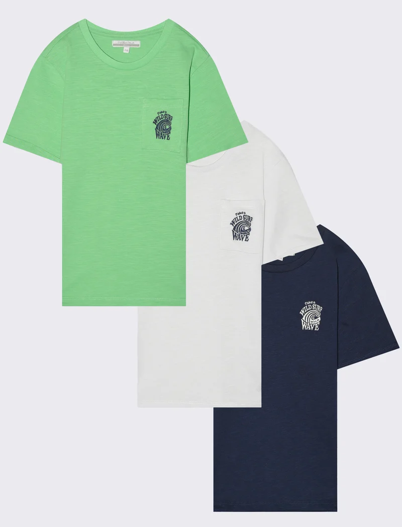 T-shirt 2pack da bambino - Blu