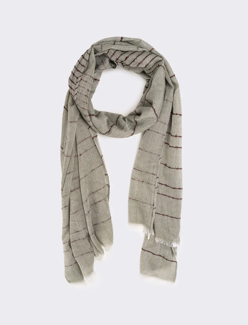 Foulard uomo righe - Verde