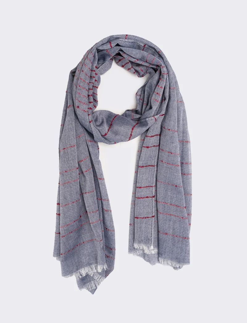 Foulard uomo righe - Blu