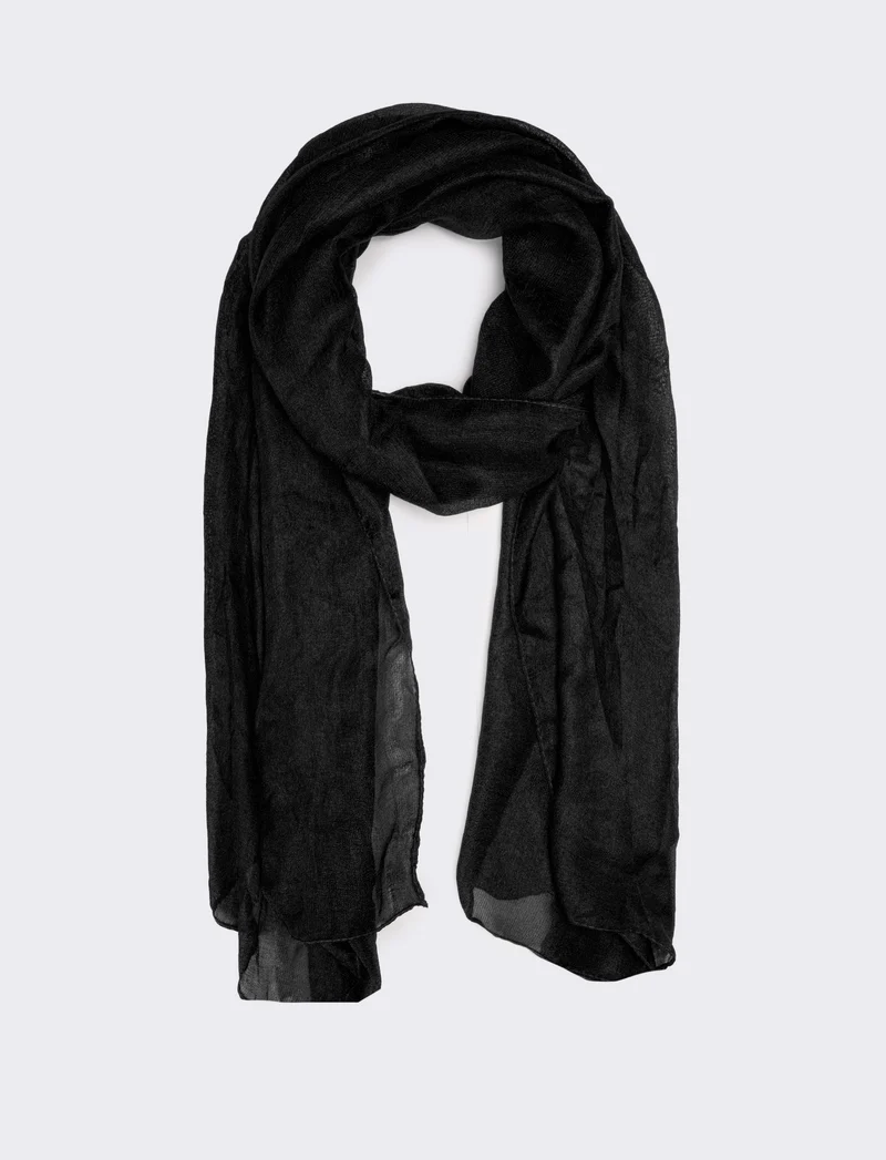 Foulard donna organza - Nero