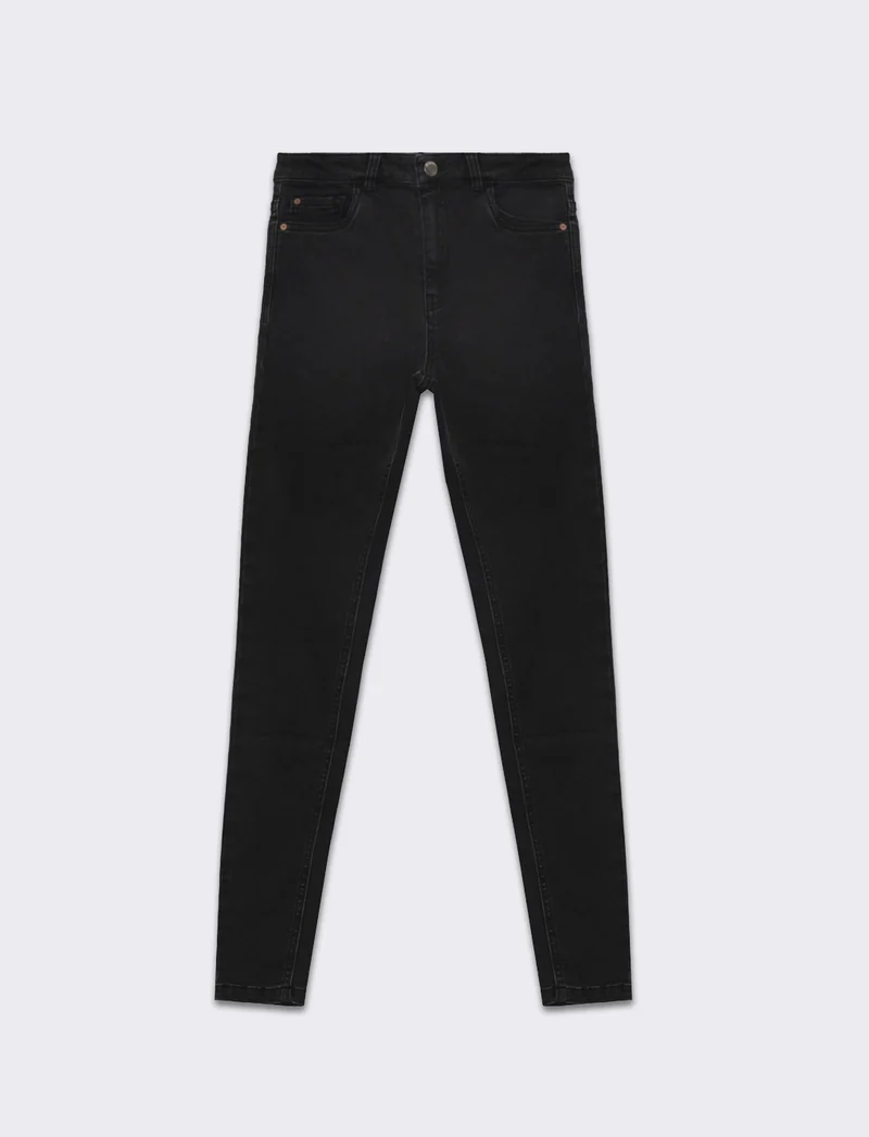 Jeans basico skinny da donna - Nero