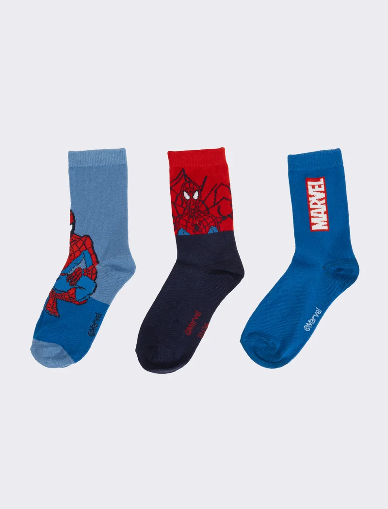 Tris calzini bambino sonic, pokemon, dragonball, spiderman - Blu
