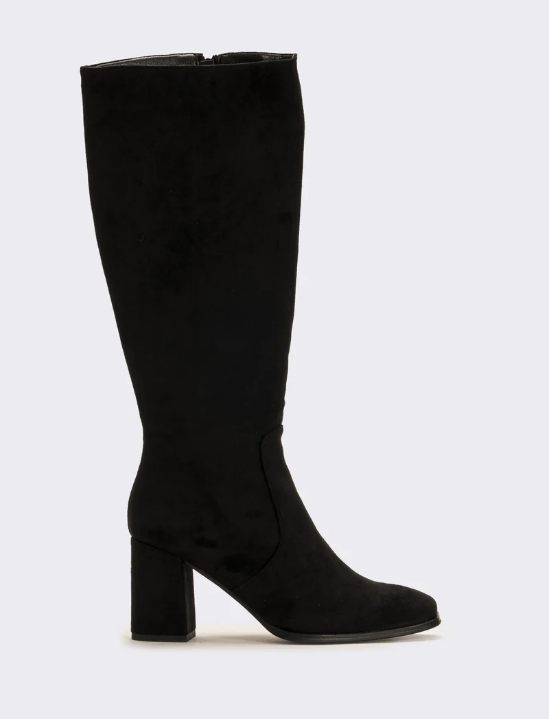 Stivale scamosciato da donna - Nero