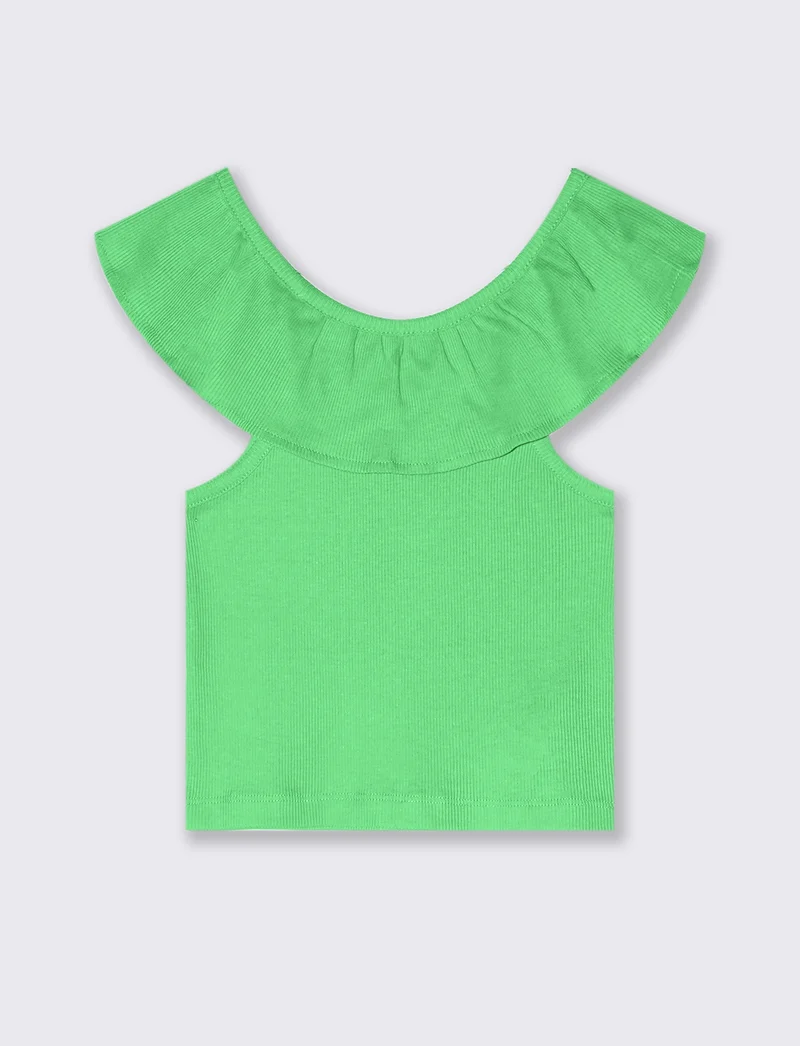 Top rouches. da bambina - Verde mela