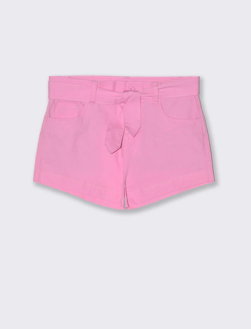 Short in popeline da bambina - Rosa