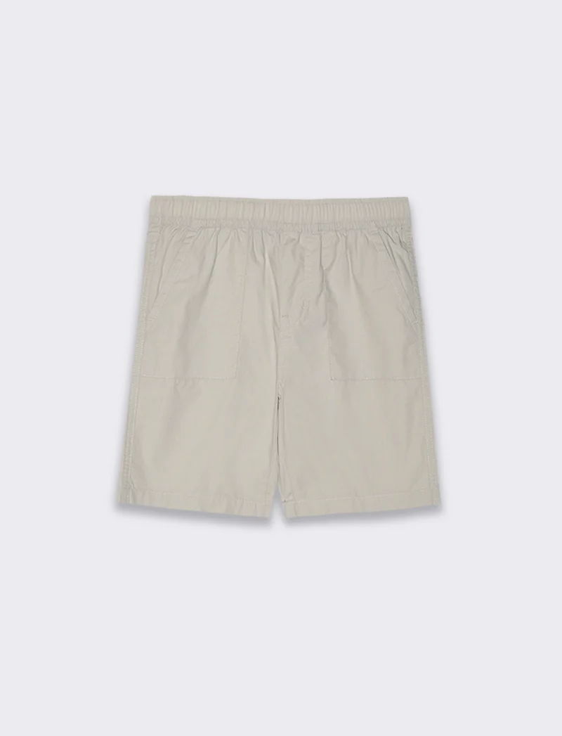 Bermuda in cotone con tagli da bambino - Beige
