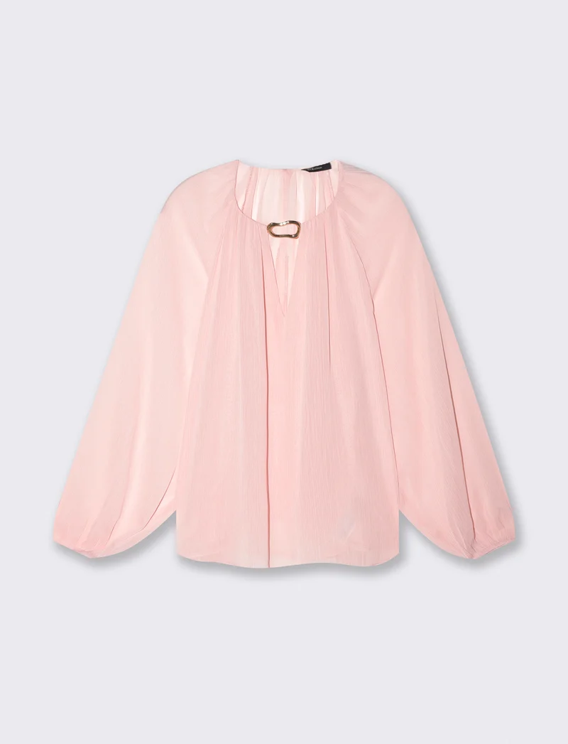 Blusa manica ampia e raglan elegante - Rosa polvere