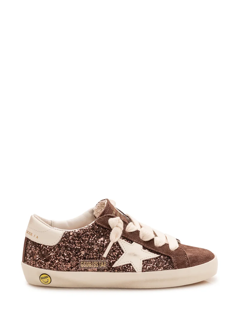Sneaker Super Star Glitter con Stella Applicata