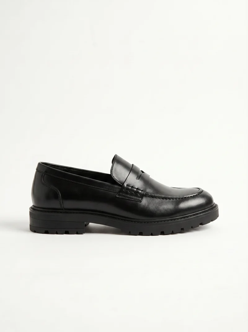 Mocassino classico da uomo in poliuretano - Nero