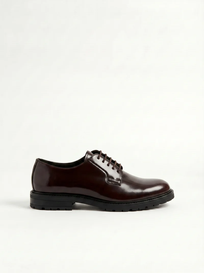 Scarpa stringata uomo in poliuretano - Marrone
