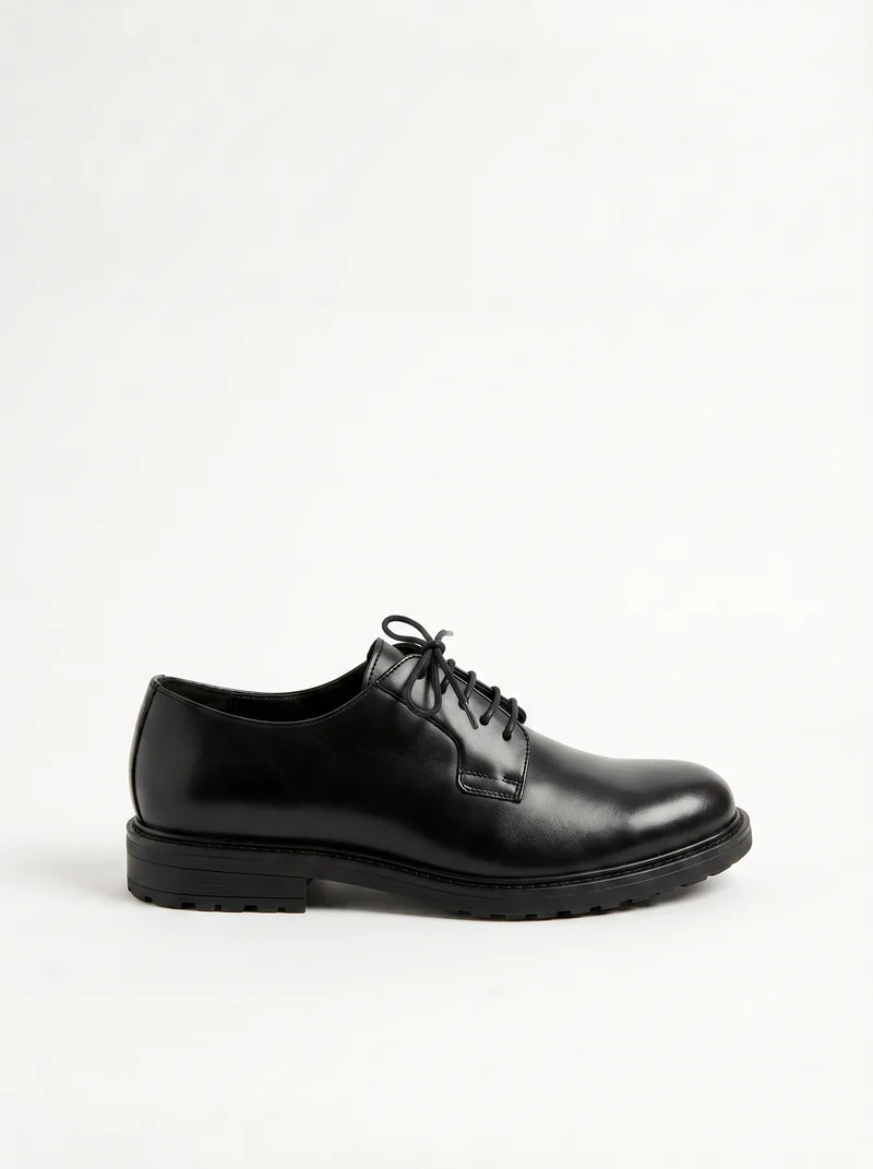 Scarpa stringata uomo in poliuretano - Nero