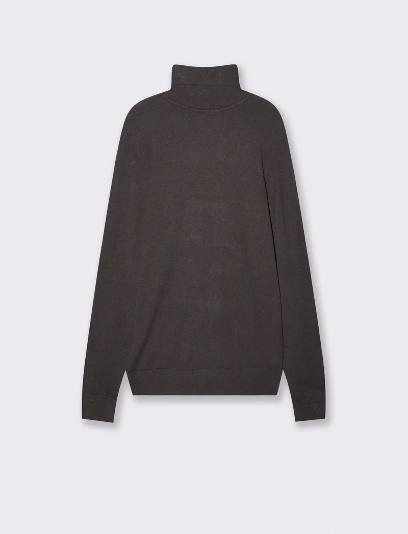 Maglia Dolcevita Soft Touch Basic Regular Fit - Moro