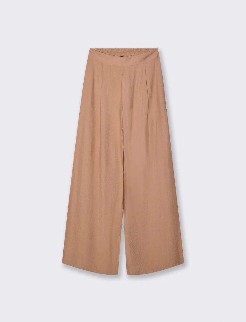 Pantalone palazzo donna vestibilità morbida - Beige
