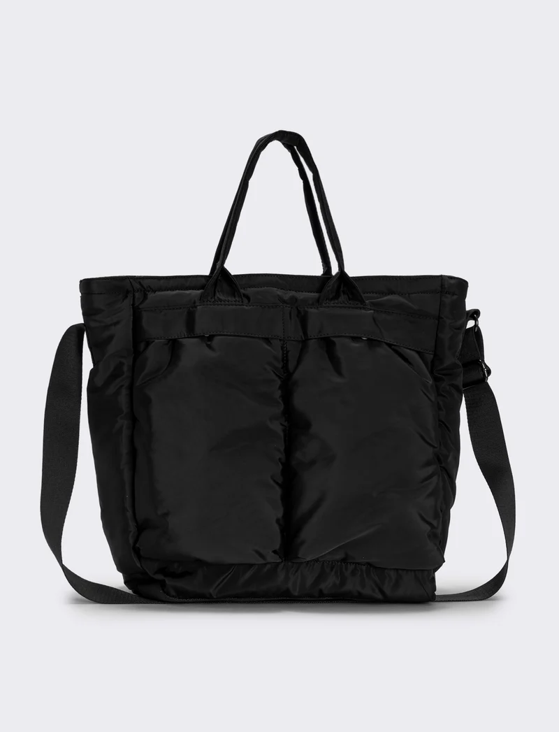 Borsa lavoro uomo nylon con tasche pratiche - Nero