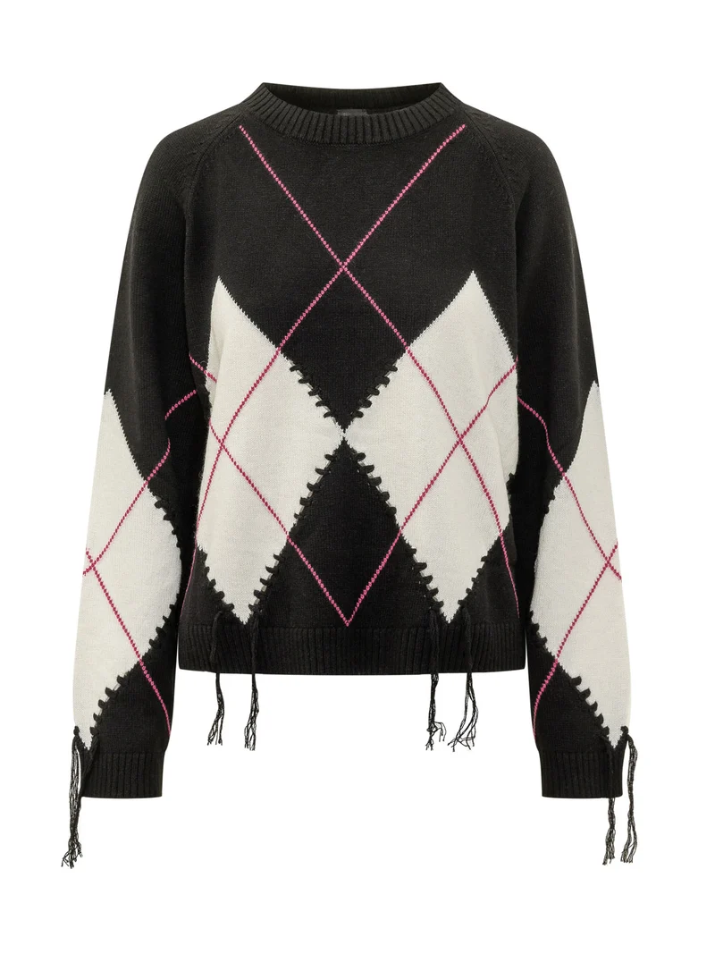Berna Maglia con Motivo Argyle