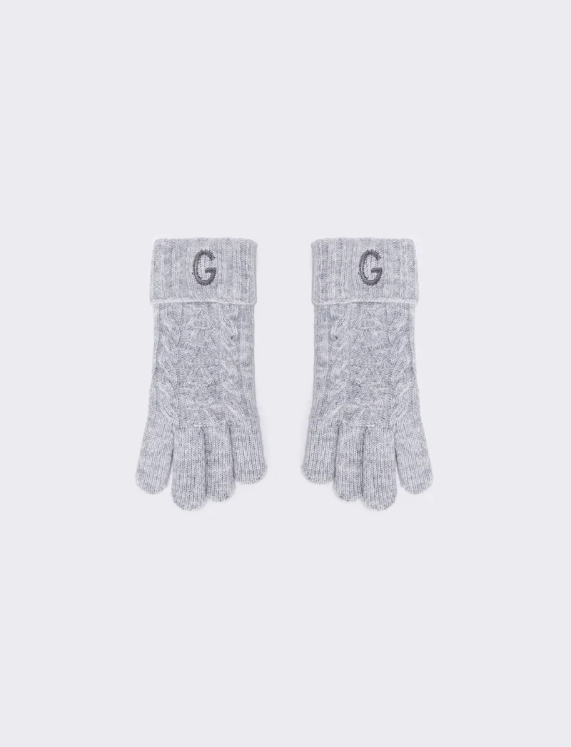 Guanti uomo maglia con lettera ricamata - Var 4
