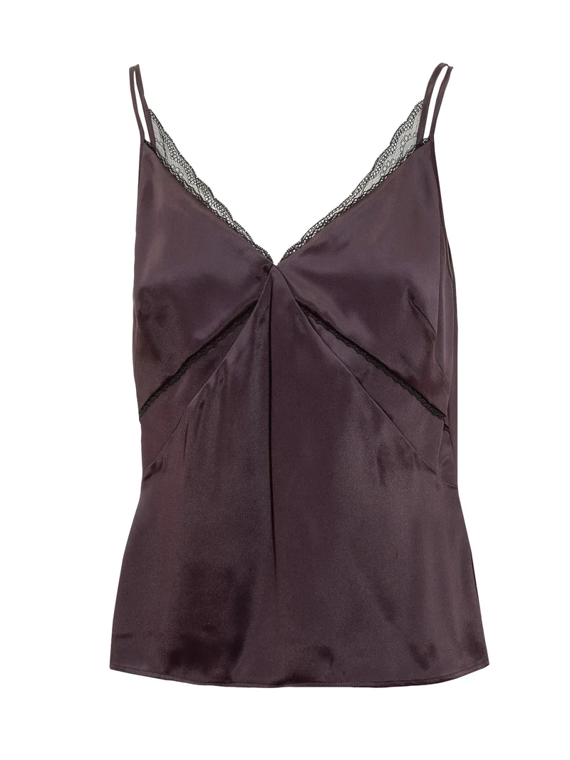 Top Seta con Spalline Sottili