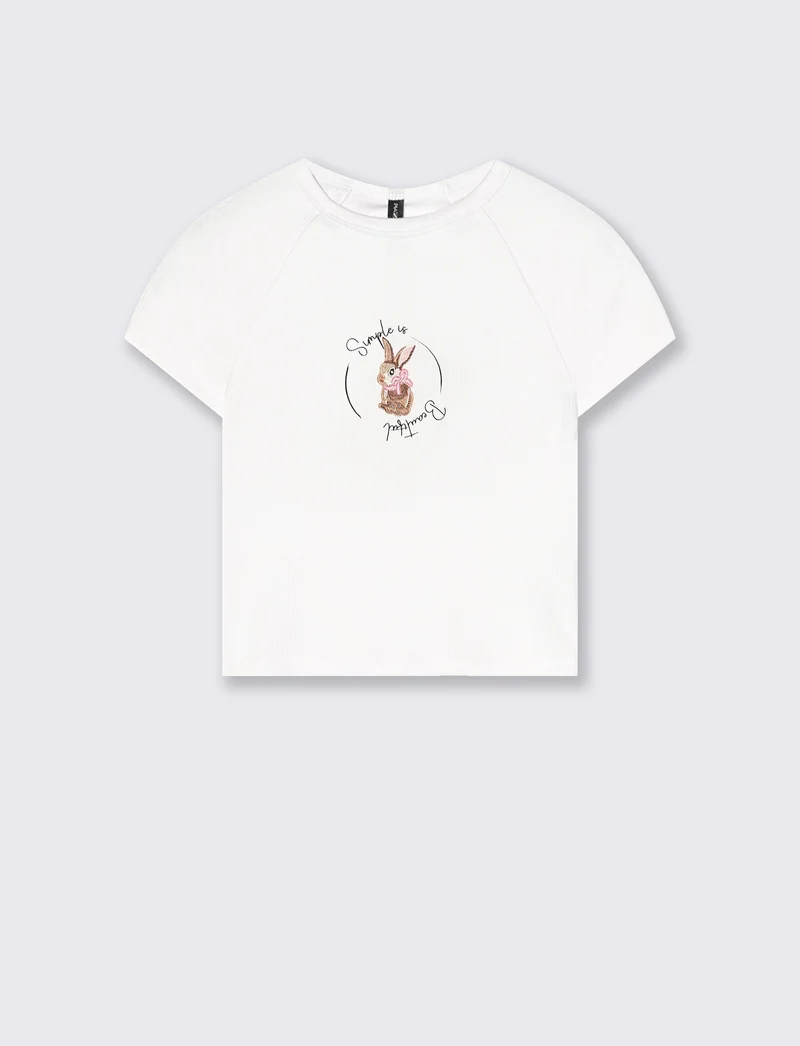 T-shirt crop manica corta raglan - var 1