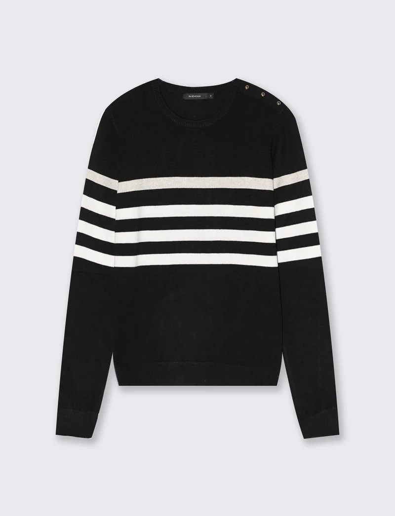 Maglia manica lunga scollo paricollo - var 1