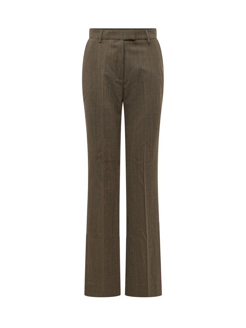 Pantaloni Dritti con Piega
