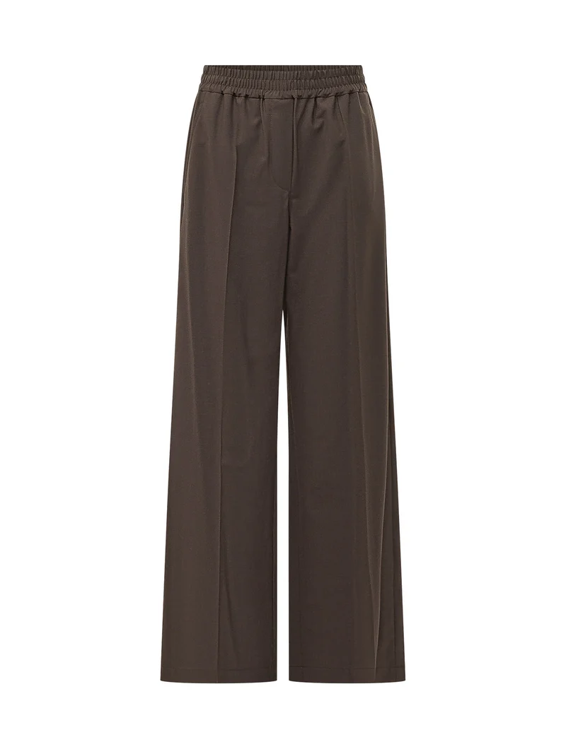 Pantaloni Larghi con Piega