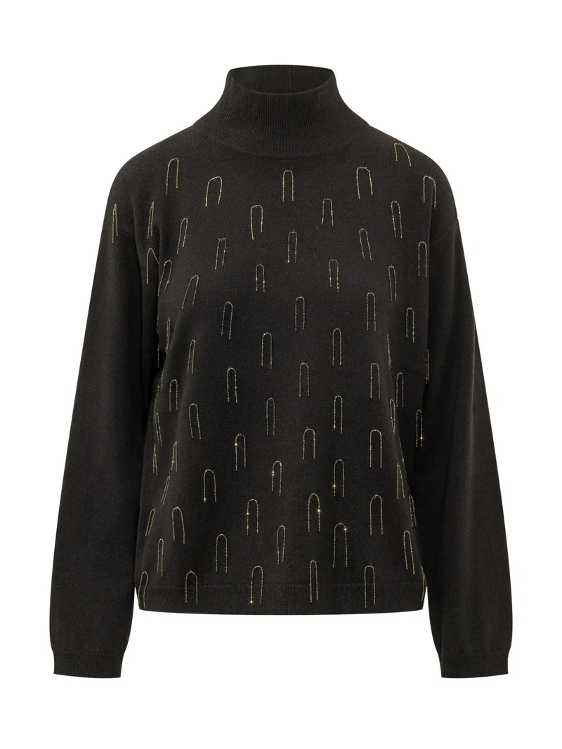 Maglia Lupetto con Ricami