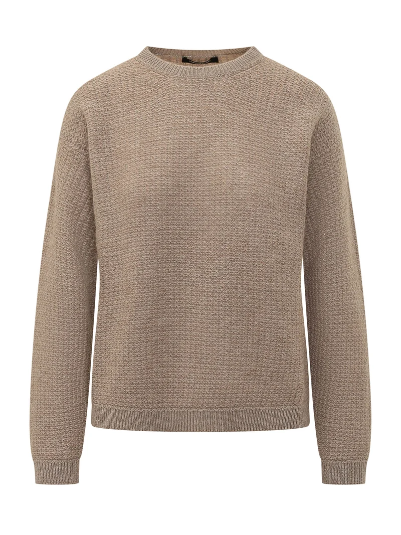 Maglia Girocollo con Trama Lavorata