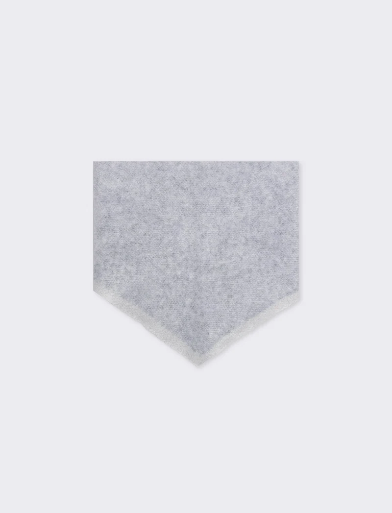 Sciarpa bambina triangolo con bordi contrasto - Beige