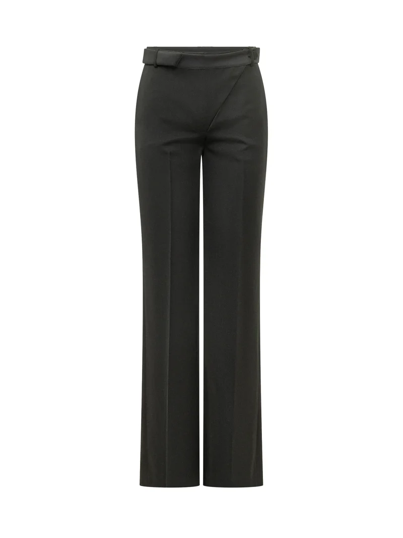 Pantaloni a Gamba Dritta con Pieghe