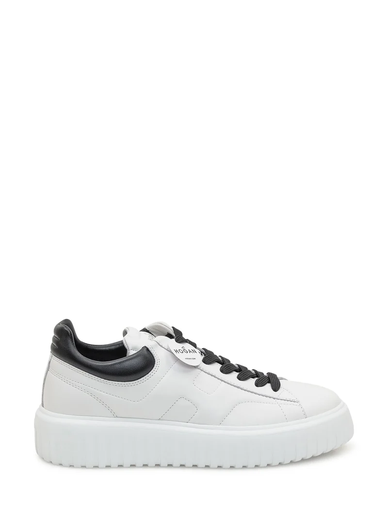 Sneakers Basse con Lacci a Contrasto