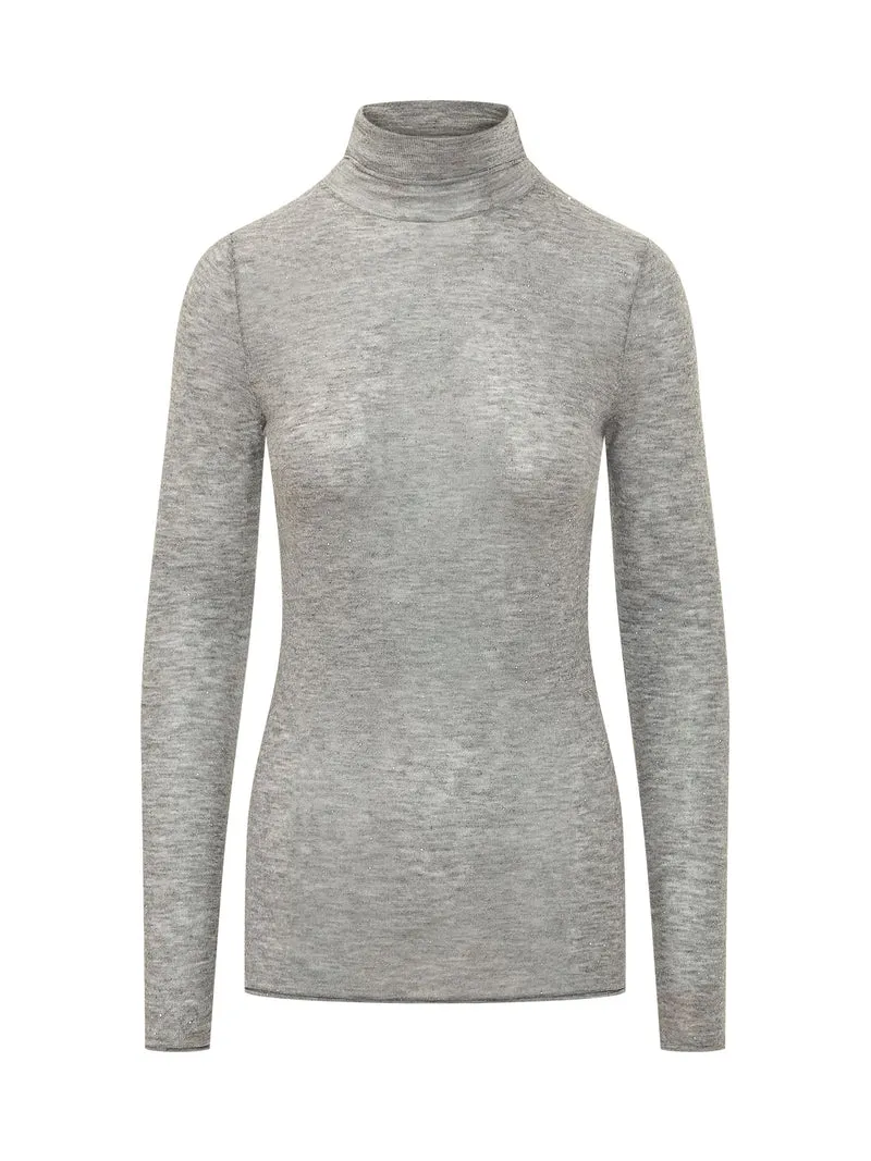 Moss Maglia Aderente con Collo Alto