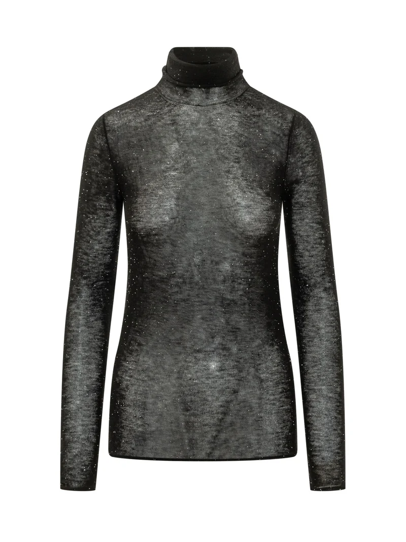 Moss Maglia Aderente con Collo Alto