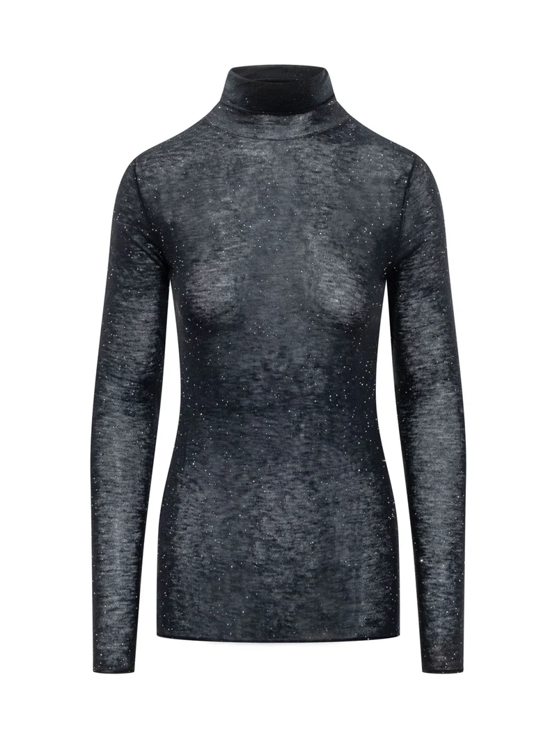 Moss Maglia Aderente con Collo Alto