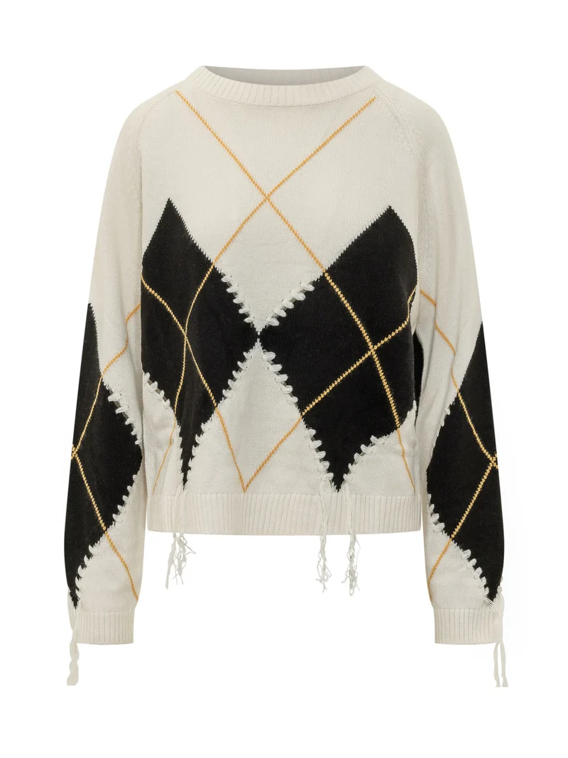 Berna Maglia con Motivo Argyle
