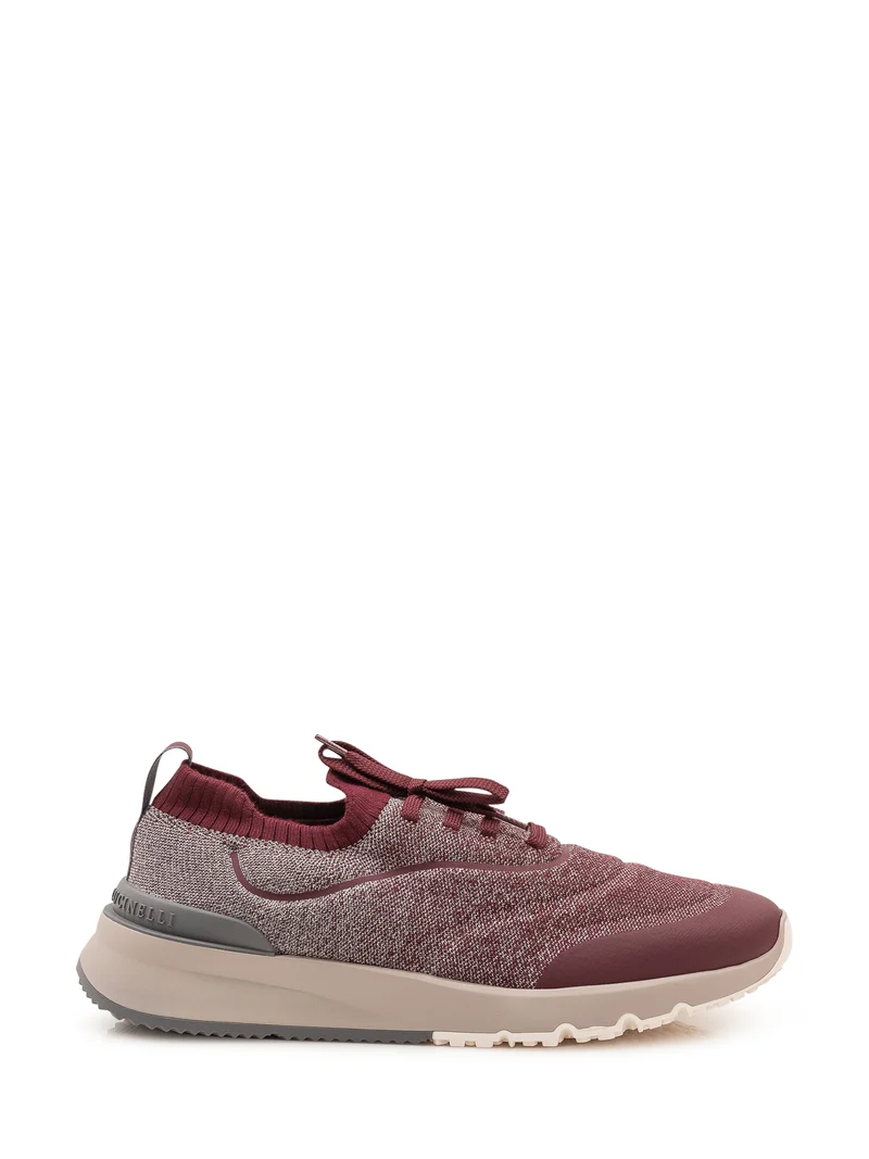 Sneaker Bassa con Collo a Coste