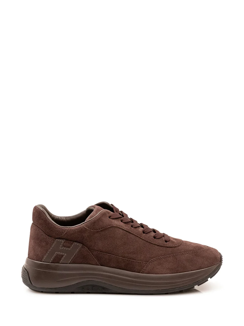 Sneaker Allacciata con Logo Laterale