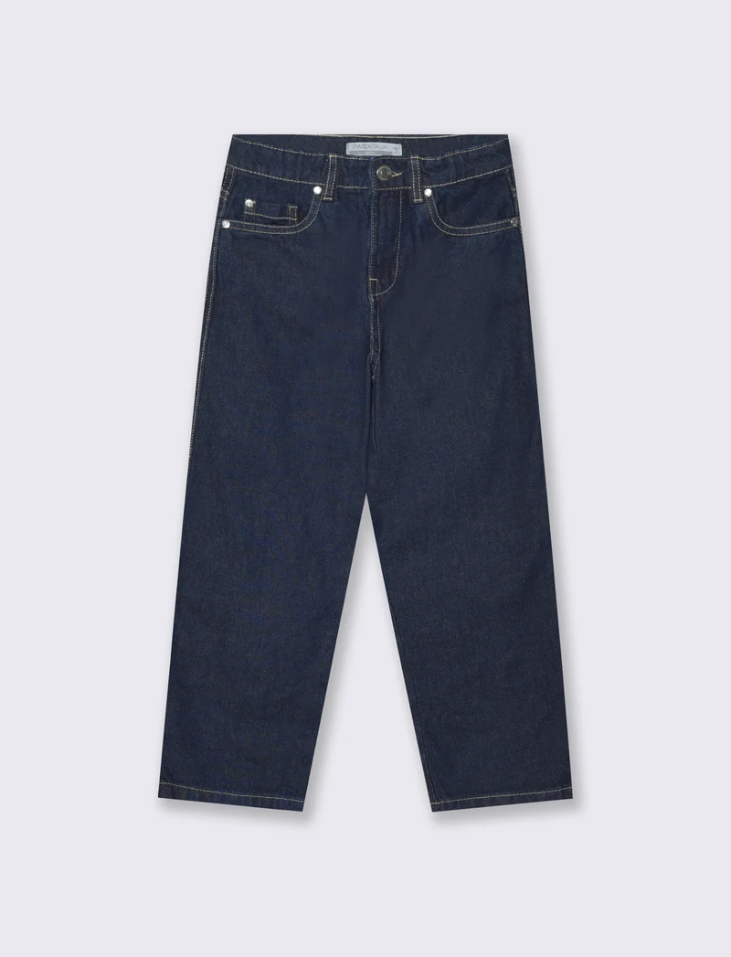 Jeans loose fit 5 tasche blu intenso - Denim