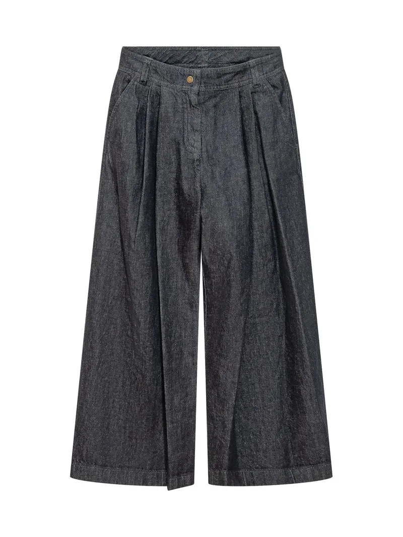 Pantaloni Ampi con Pinces