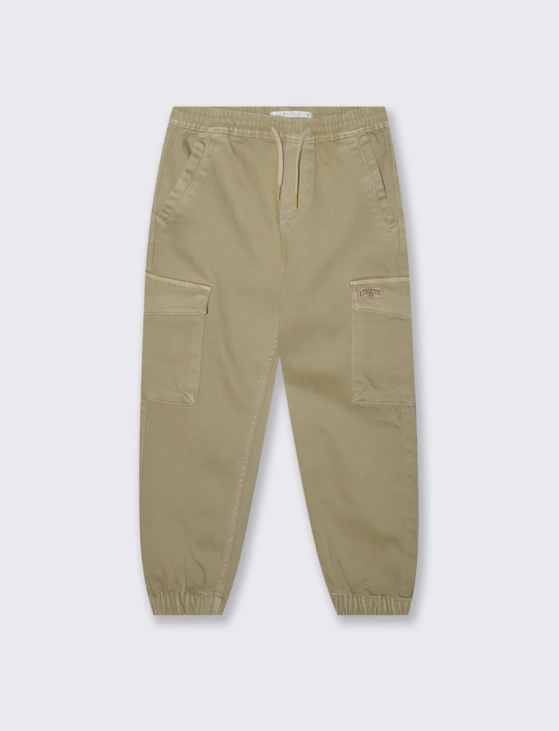 Jogging e pantaloni cargo in maglia - Beige