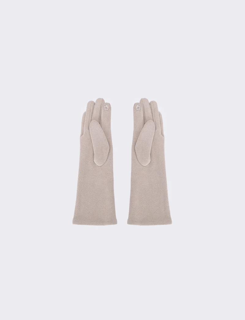 Guanti micropile touch eleganti - Beige