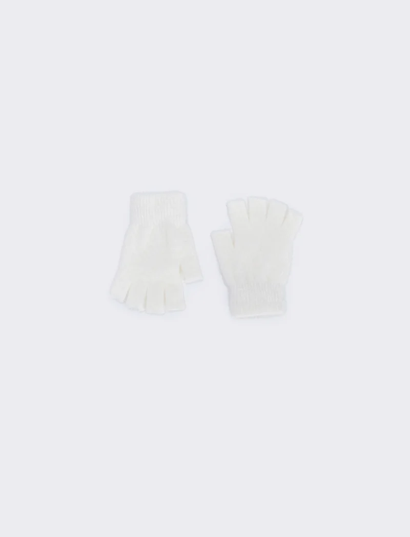 Guanti senza dito eleganti - Bianco sporco