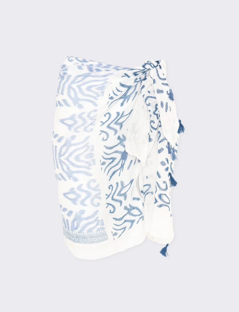 Copricostume pareo animalier elegante - Blu