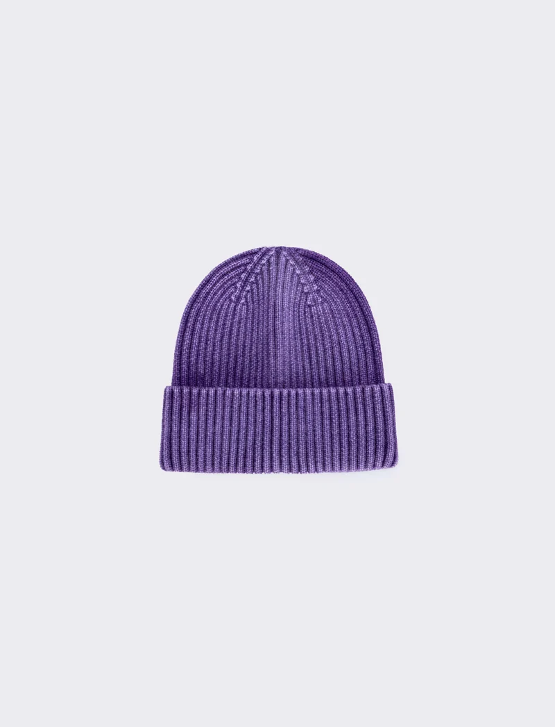 Cappello a costine delavè - Viola