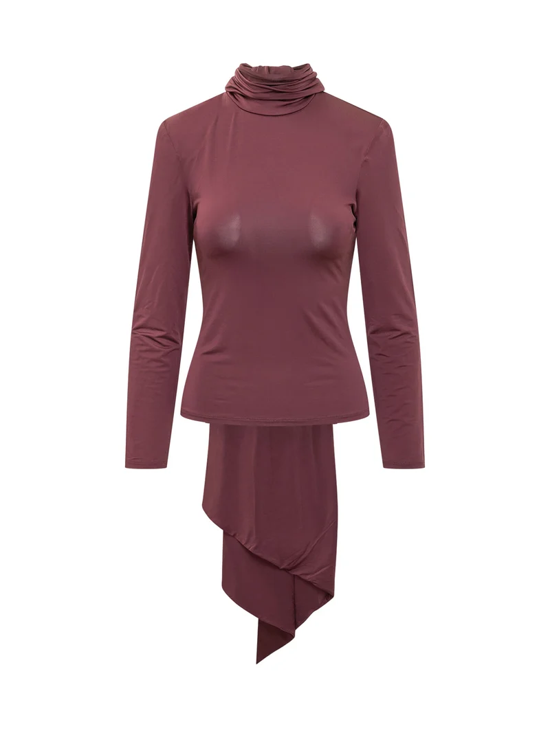 Top Scarf con Maniche Lunghe