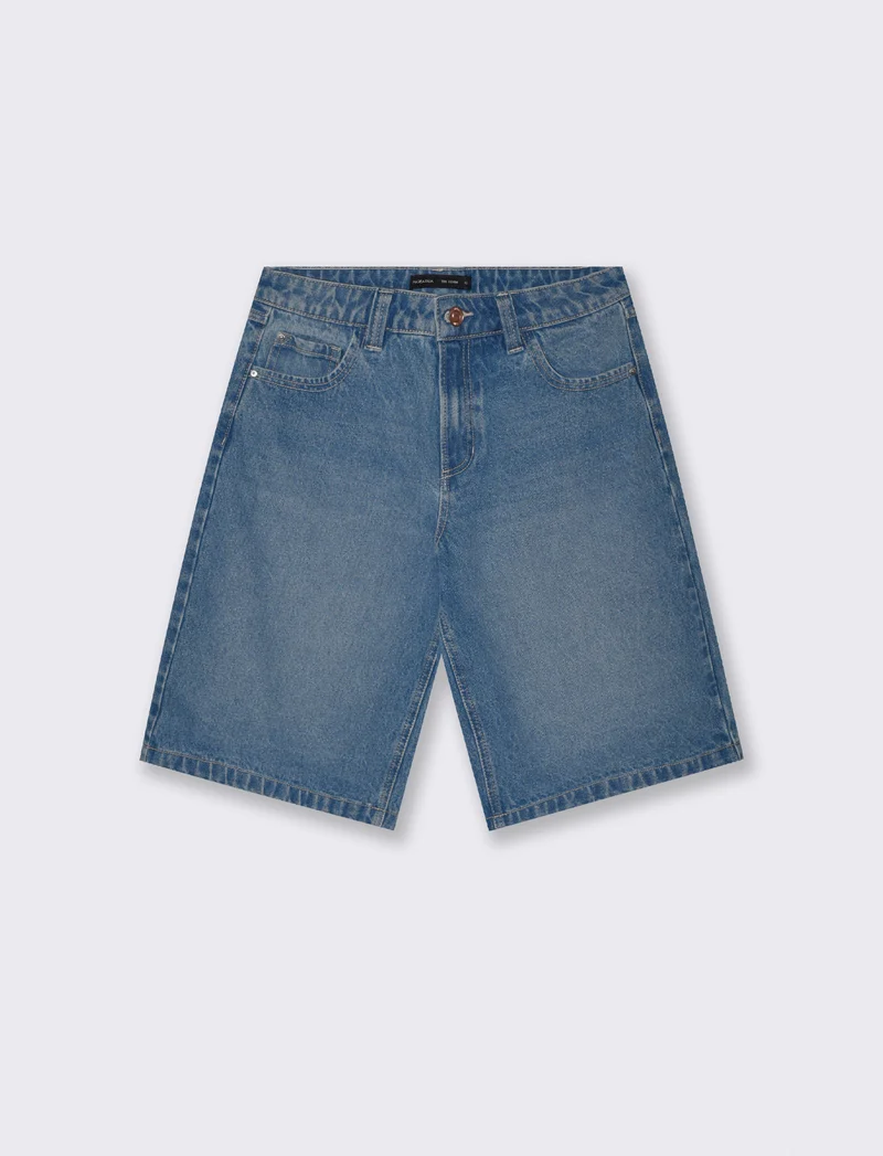 Bermuda baggy low waist 5 tasche - Denim