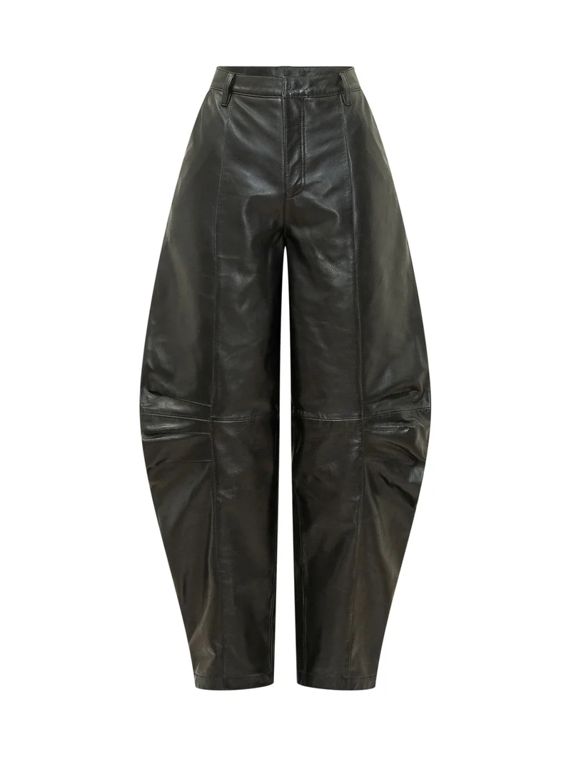 Pantaloni Ampi con Dettagli Arricciati