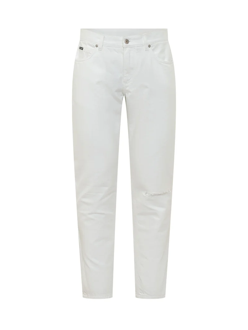 Pantaloni a Cinque Tasche con Strappo